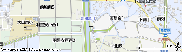 愛知県犬山市羽黒荒神洞周辺の地図
