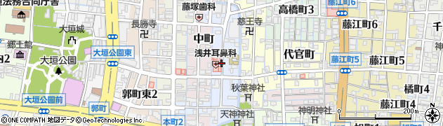岐阜県大垣市清水町周辺の地図