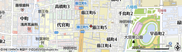 大垣市役所　東地区センター周辺の地図