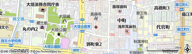 岐阜県大垣市郭町東周辺の地図