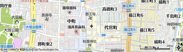 岐阜県大垣市東長町周辺の地図