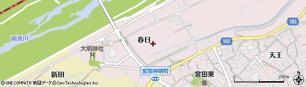 愛知県江南市宮田神明町春日周辺の地図