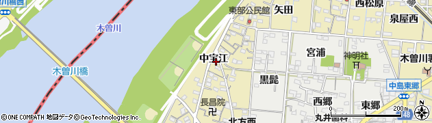 愛知県一宮市北方町北方中宝江20周辺の地図