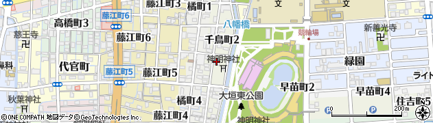 岐阜県大垣市千鳥町周辺の地図