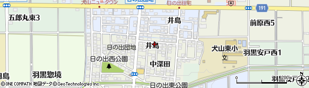 愛知県犬山市羽黒井島周辺の地図