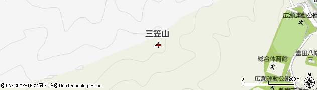 三笠山周辺の地図