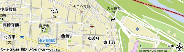 愛知県一宮市北方町北方東渡り7周辺の地図