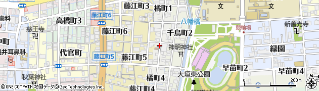 岐阜県大垣市橘町周辺の地図