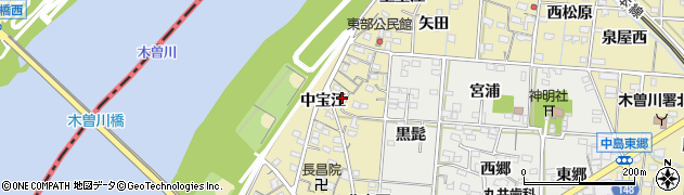 愛知県一宮市北方町北方中宝江18周辺の地図