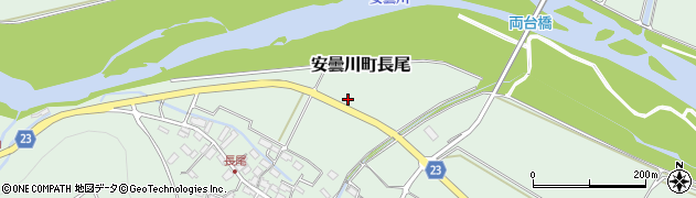 滋賀県高島市安曇川町長尾周辺の地図