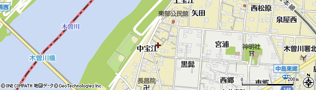 愛知県一宮市北方町北方中宝江17周辺の地図