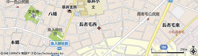 愛知県江南市小杁町（長者毛西）周辺の地図