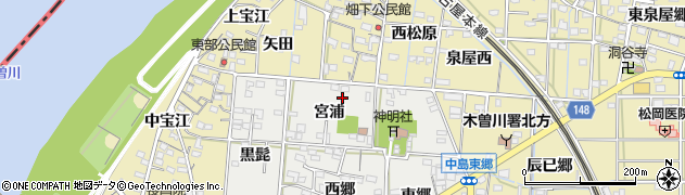 愛知県一宮市北方町中島宮浦15周辺の地図
