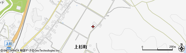 京都府綾部市上杉町石橋周辺の地図