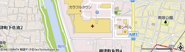 くまざわ書店柳津店周辺の地図
