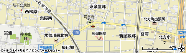 愛知県一宮市北方町北方東泉屋郷178周辺の地図