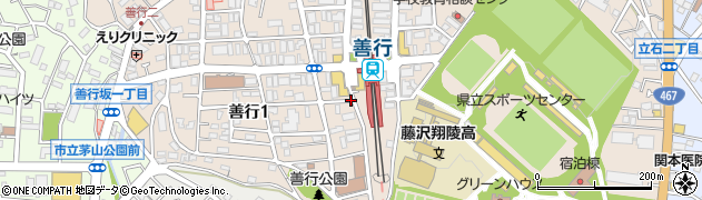 善行駅周辺の地図