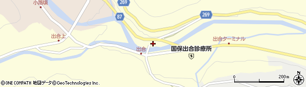 兵庫県養父市出合256周辺の地図