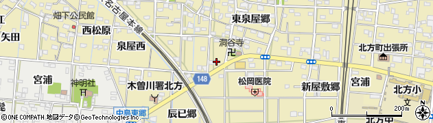 愛知県一宮市北方町北方東泉屋郷156周辺の地図