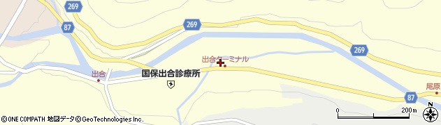 兵庫県養父市出合191周辺の地図