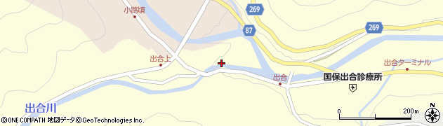 兵庫県養父市出合368周辺の地図