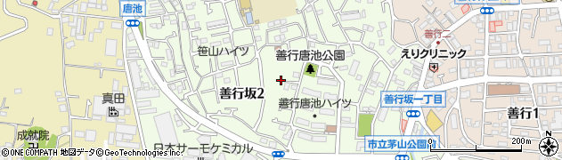 神奈川県藤沢市善行坂周辺の地図