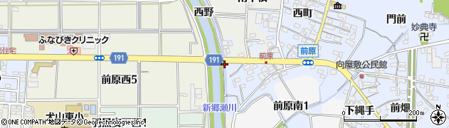 愛知県犬山市前原桶杁周辺の地図