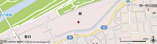 愛知県江南市宮田神明町（緑）周辺の地図