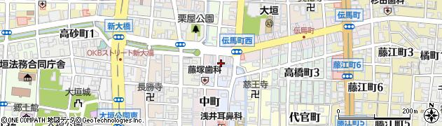 岐阜県大垣市伝馬町112周辺の地図