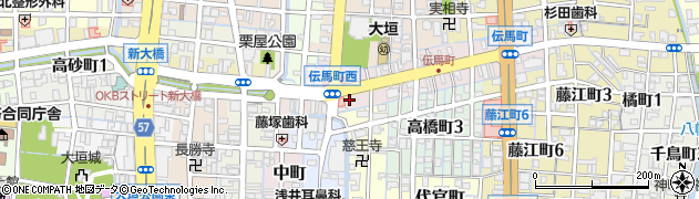 岐阜県大垣市伝馬町102周辺の地図