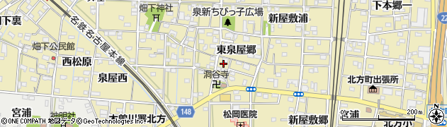 愛知県一宮市北方町北方東泉屋郷76周辺の地図