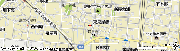 愛知県一宮市北方町北方東泉屋郷28周辺の地図