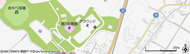 京都府綾部市上杉町（日向後）周辺の地図