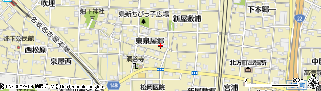 愛知県一宮市北方町北方東泉屋郷127周辺の地図
