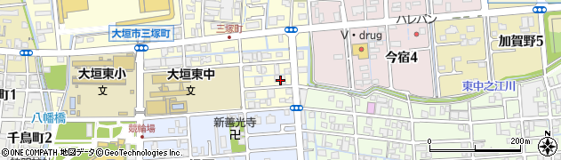 岐阜県大垣市三塚町1216周辺の地図