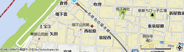 愛知県一宮市北方町北方西松原25周辺の地図