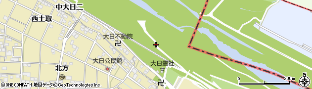 愛知県一宮市北方町北方（東大日）周辺の地図