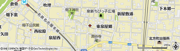 愛知県一宮市北方町北方東泉屋郷44周辺の地図