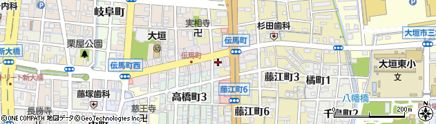 岐阜県大垣市伝馬町63周辺の地図