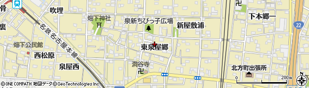 愛知県一宮市北方町北方東泉屋郷65周辺の地図