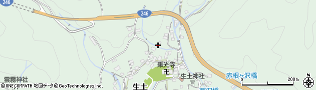 静岡県小山町（駿東郡）生土周辺の地図