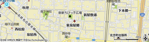 愛知県一宮市北方町北方東泉屋郷122周辺の地図