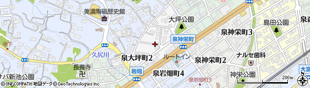 岐阜県土岐市泉大坪町周辺の地図