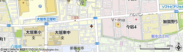 岐阜県大垣市三塚町1159周辺の地図