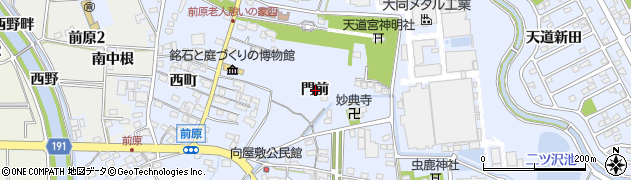 愛知県犬山市前原門前周辺の地図