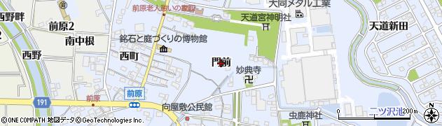 愛知県犬山市前原（門前）周辺の地図