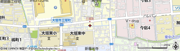 岐阜県大垣市三塚町1116周辺の地図