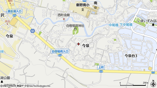 〒257-0014 神奈川県秦野市今泉の地図