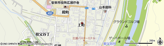 島根県安来市広瀬町広瀬上町周辺の地図
