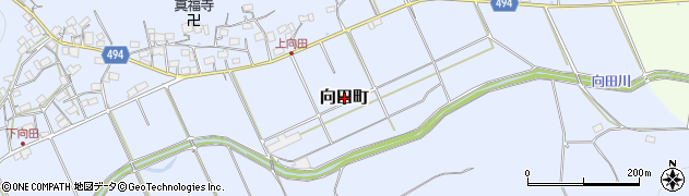 京都府綾部市向田町周辺の地図